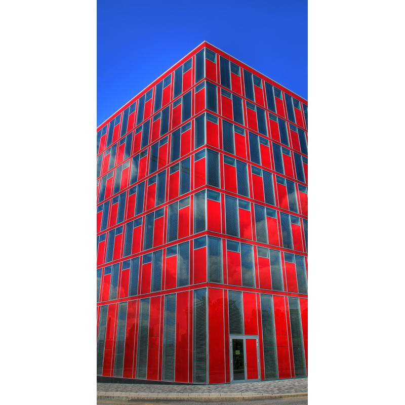 Das rote Haus im Medienhafen-Düsseldorf